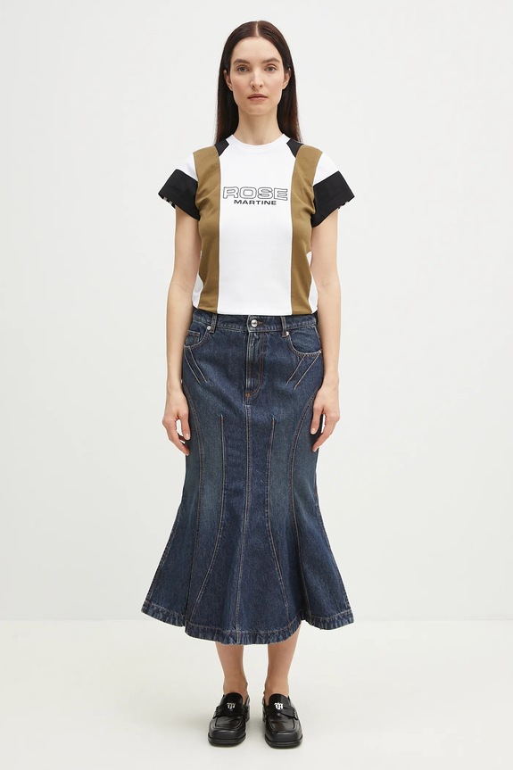 Martine Rose cotton t-shirt Shrunken Panelled 652JE01000D white