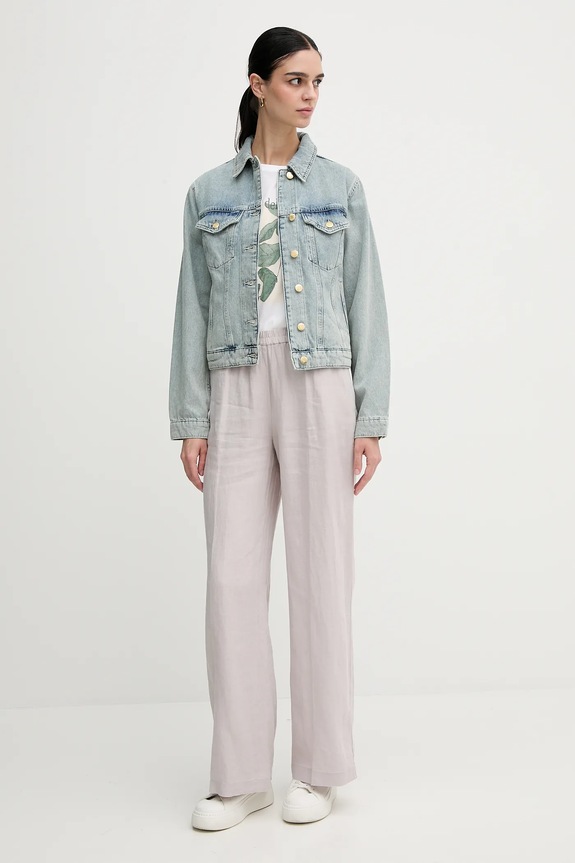 Bombažna kratka majica Pedro del Hierro 4539617 bela SS25