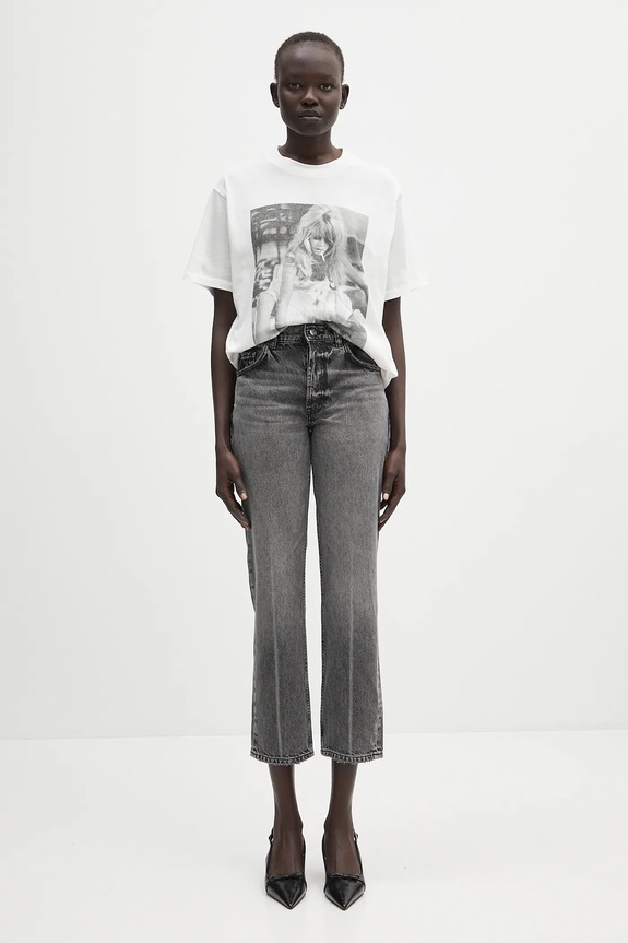 Anine Bing cotton t-shirt Lili Tee Ab X Dk X Brigitte Bardot A.08.10565 white