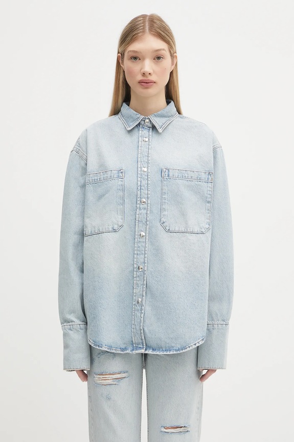 Anine Bing denim shirt Dante Shirt cotton blue A.07.10239