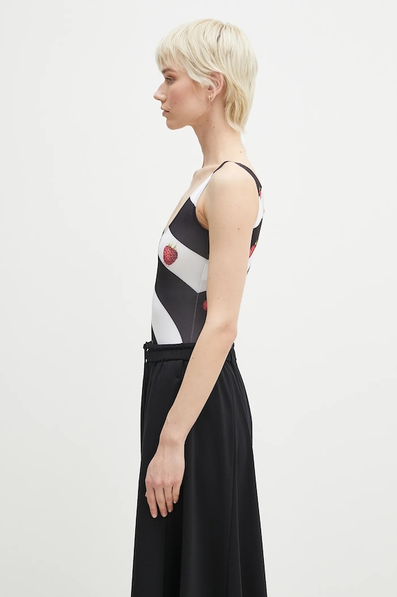 Боді Fiorucci Striped Raspberry Print W02SPTBO292LY01MU01 чорний SS25
