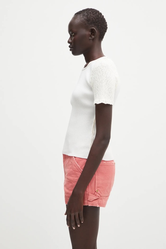 Our Legacy t-shirt Inverse Roundneck W2253IB beżowy SS25
