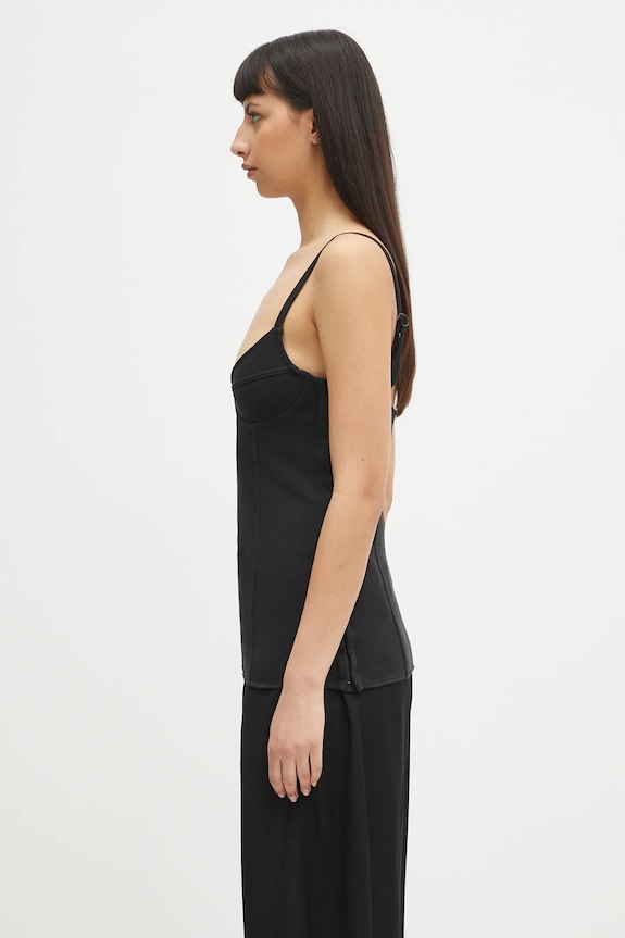Our Legacy cotton top Cami Tank W2256CW black SS25