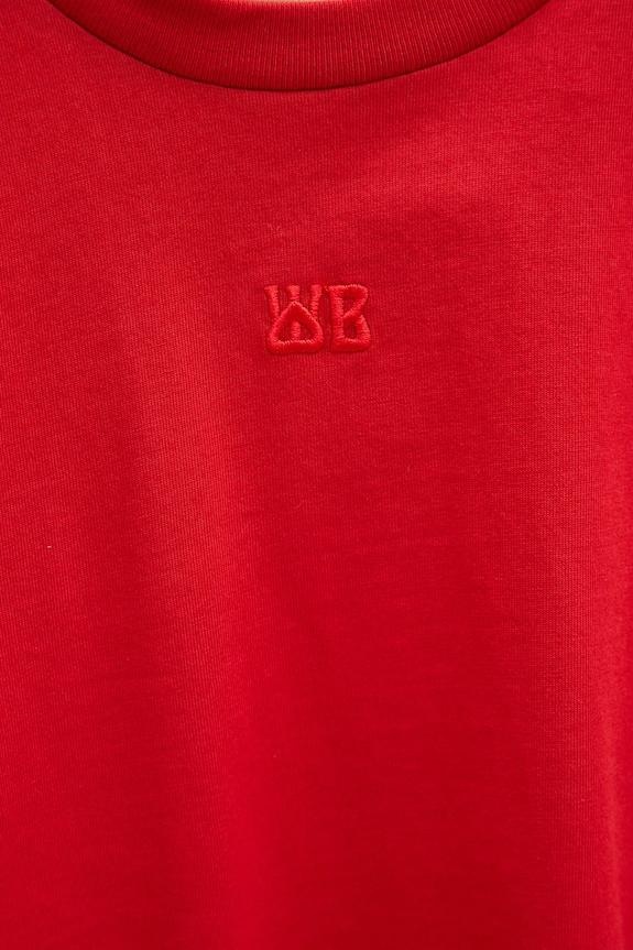 Wales Bonner cotton t-shirt Horizon red WS25JE33.JE01.349