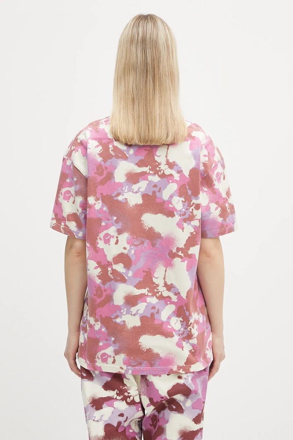 Odzież A Bathing Ape t-shirt bawełniany Map Camo Oversized 1L30209001 różowy