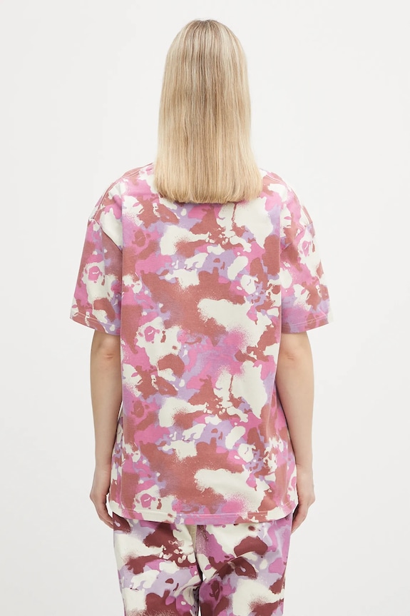 Odzież A Bathing Ape t-shirt bawełniany Map Camo Oversized 1L30209001 różowy
