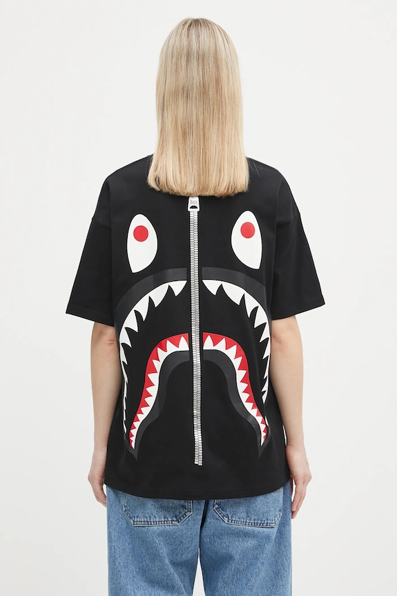 Abbigliamento A Bathing Ape t-shirt in cotone Big Shark Oversized 1L30209009 nero