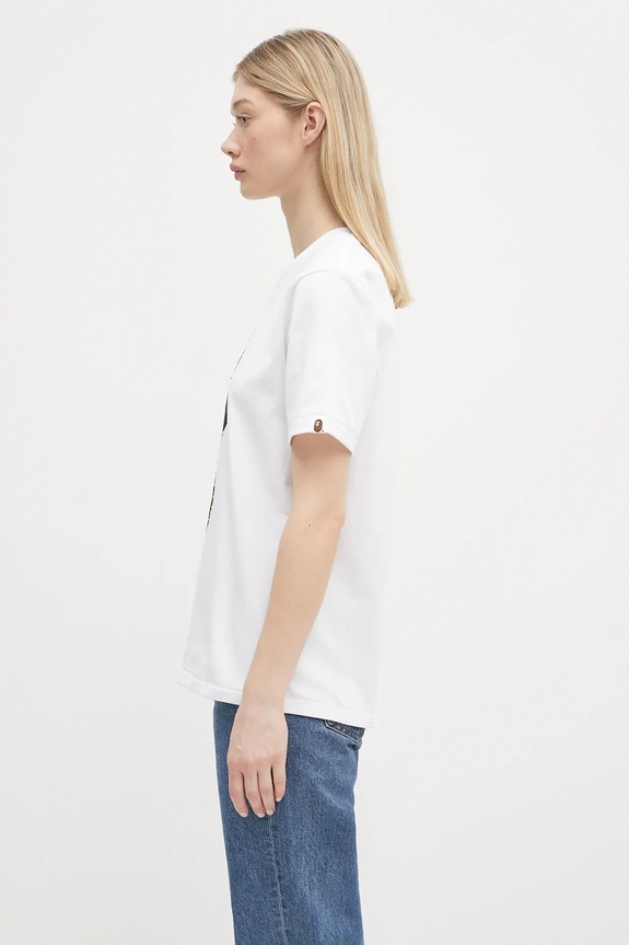 A Bathing Ape cotton t-shirt Crystal Stone Big Baby Lisa 2L30210025 white SS25