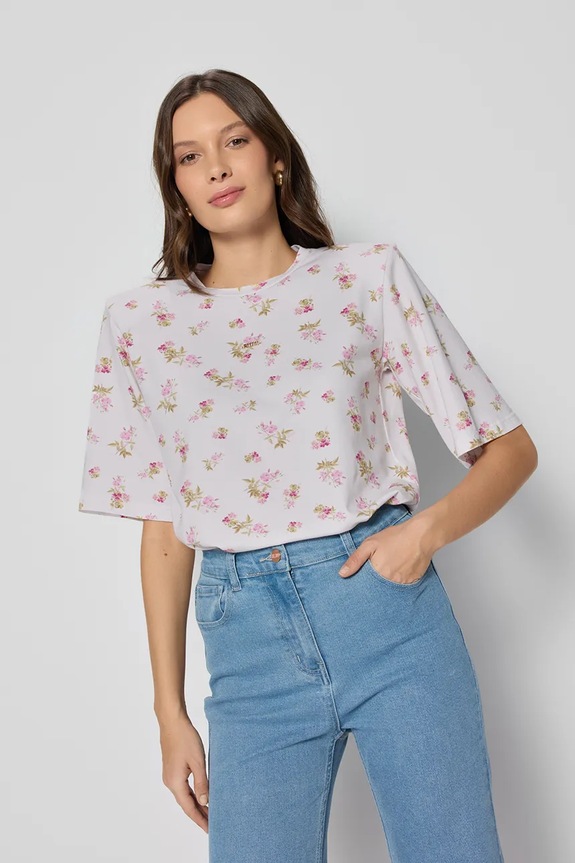 Ruházat Bizuu pamut póló MELISA KAROMI MELISA.KAROMI.KREM.SS25 bézs