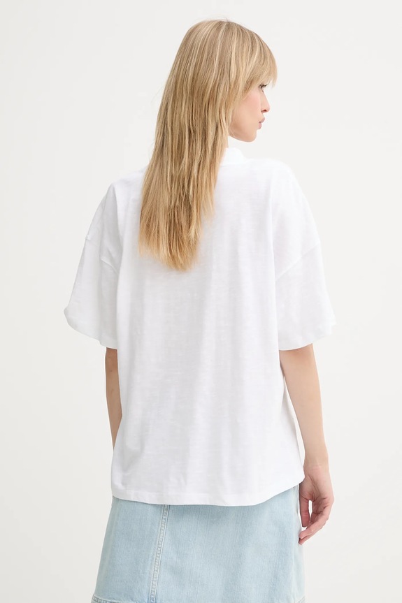 Ruházat MUNTHE pamut póló UDELLO 255110025560 fehér