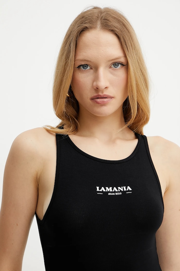 La Mania top negru BASIC.CROP.TOP