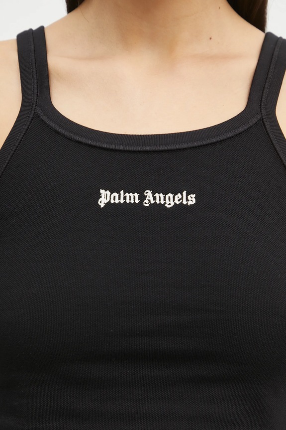 Pamučni top Palm Angels Classic Logo Tank crna PWAD060C99FAB0021003