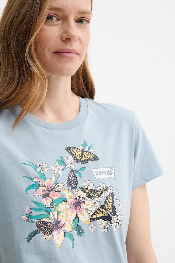 Levi's t-shirt bawełniany THE PERFECT TEE niebieski 17369.3053