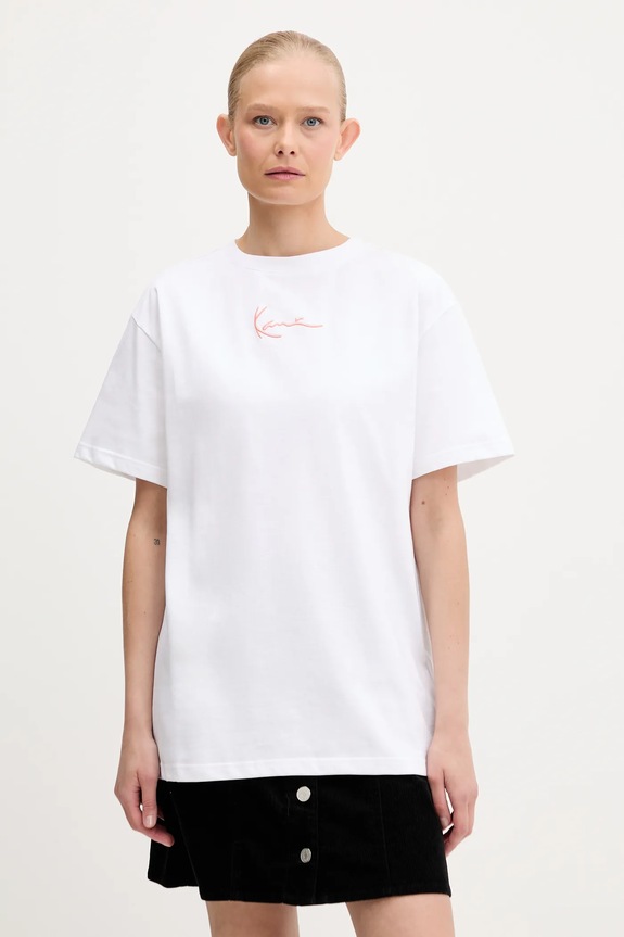Odzież Karl Kani t-shirt bawełniany PD00005459 biały