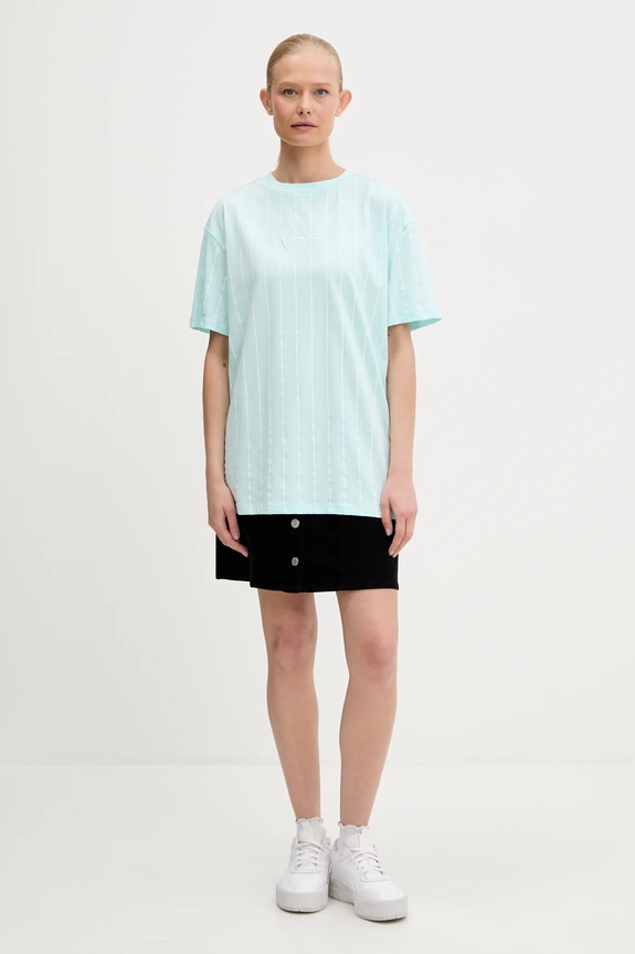 Karl Kani t-shirt bawełniany PD00005464 turkusowy SS25