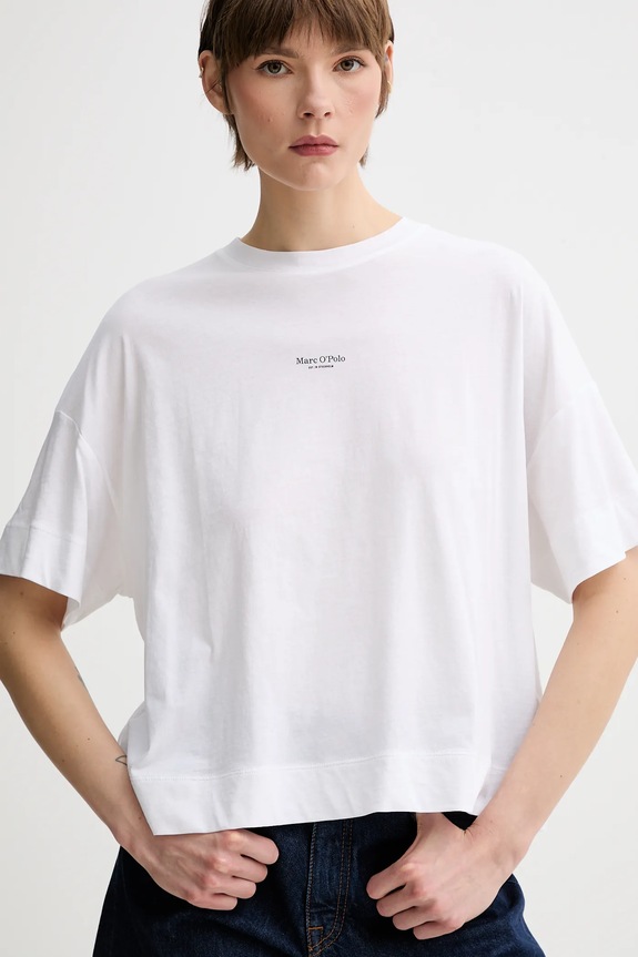 Marc O'Polo t-shirt bawełniany biały 504206751235