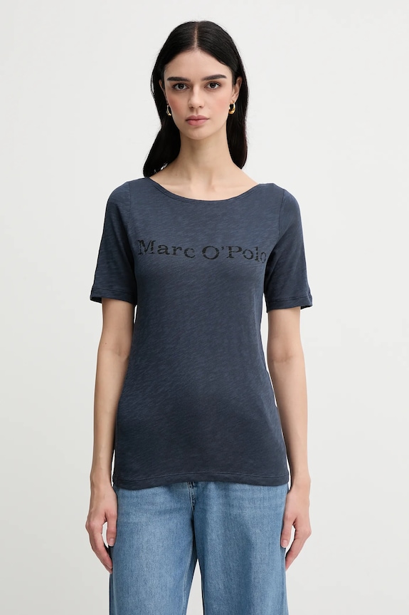 Marc O'Polo t-shirt nadruk granatowy 504226151231