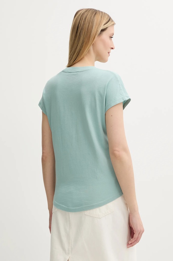 Odzież Marc O'Polo t-shirt bawełniany 516210051549 turkusowy