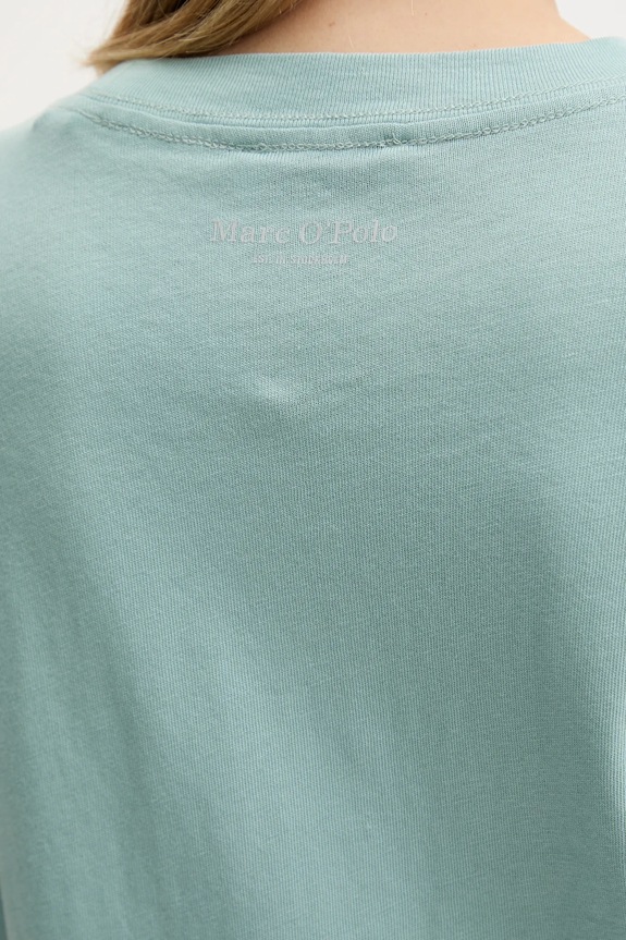 Marc O'Polo t-shirt bawełniany 516210051549 turkusowy
