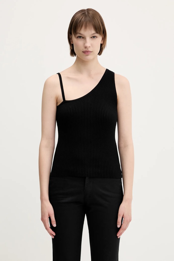 Top Samsoe Samsoe Sacheryl slim čierna F25100060