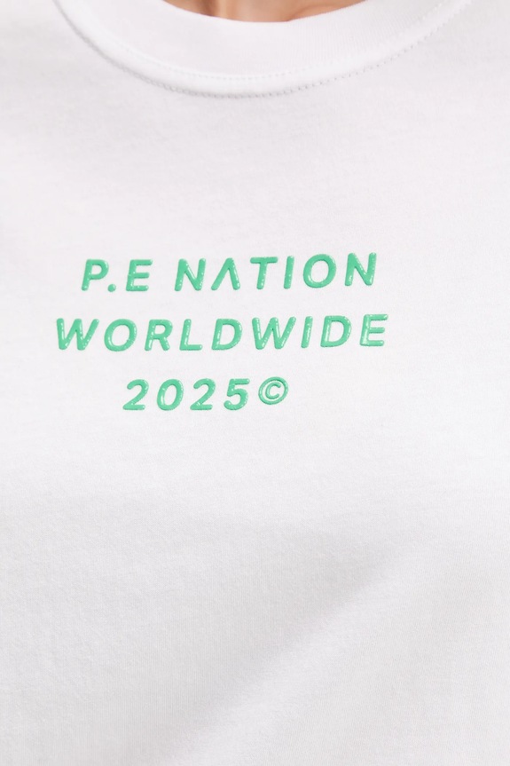 P.E Nation tricou din bumbac Compact 252T158 alb
