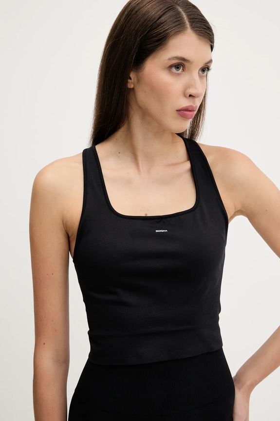 Top Pangaia Plant-Stretch Ribbed Tank Top μαύρο 10002425