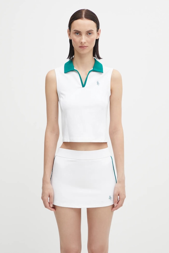 Топ Sporty & Rich Src Sports Polo з еластаном білий TO024621302WH27