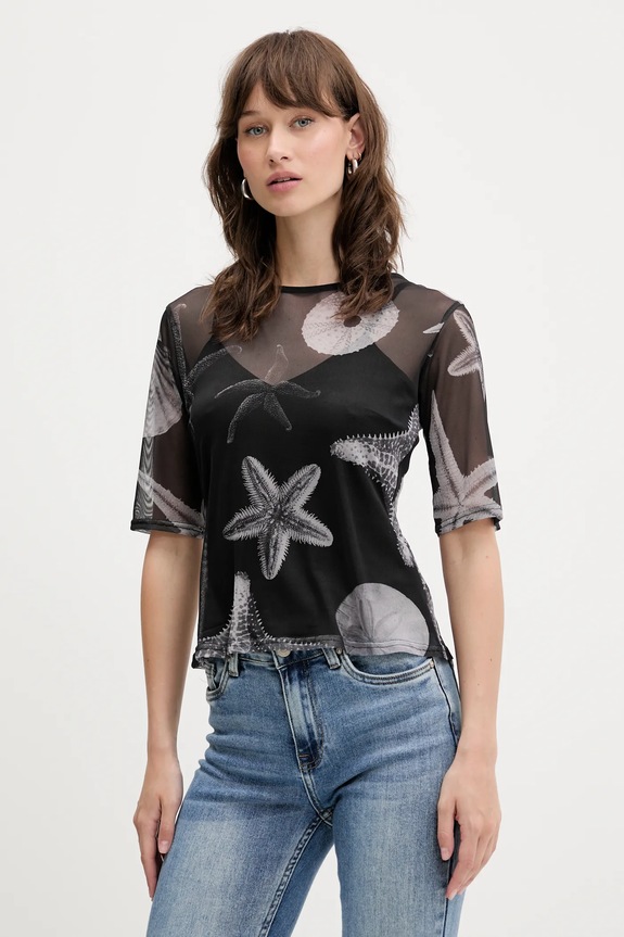 Never Fully Dressed t-shirt wzorzyste czarny NFDTO1757