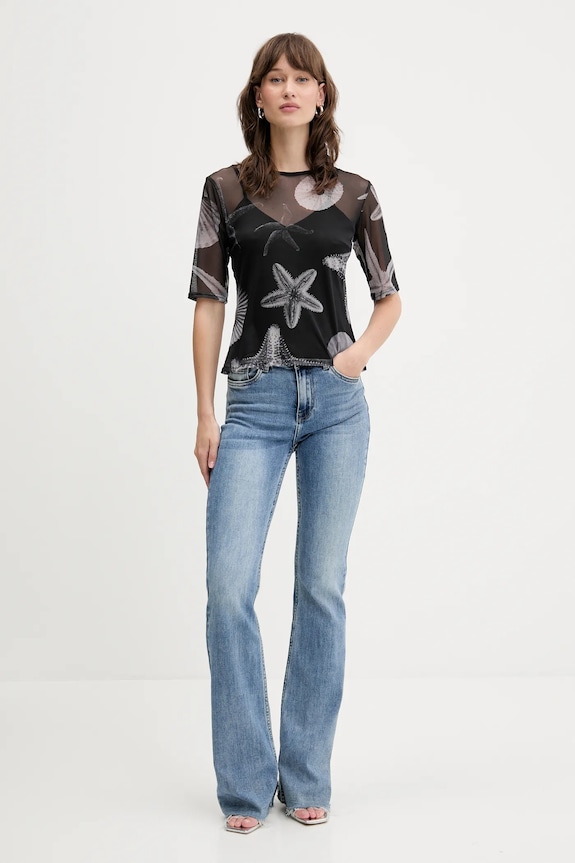 Never Fully Dressed t-shirt NFDTO1757 czarny SS25