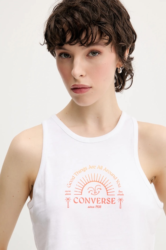 Converse top din bumbac alb 10027755.A02