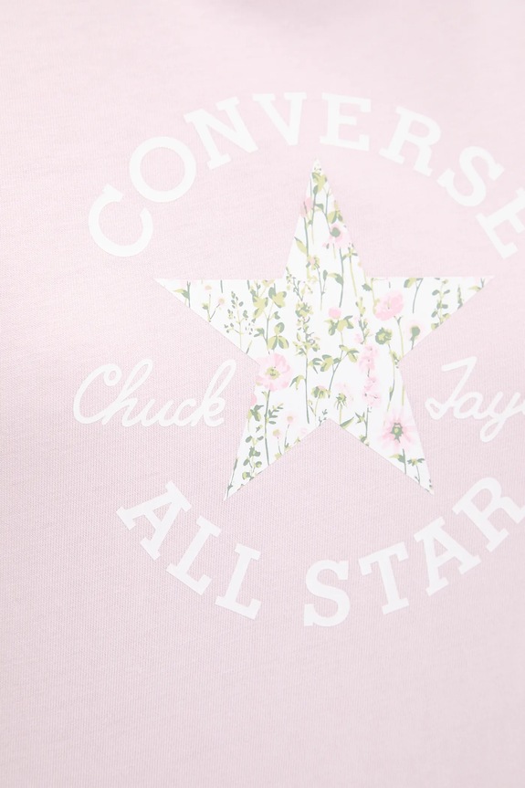 Converse t-shirt bawełniany 10027751.A03 różowy
