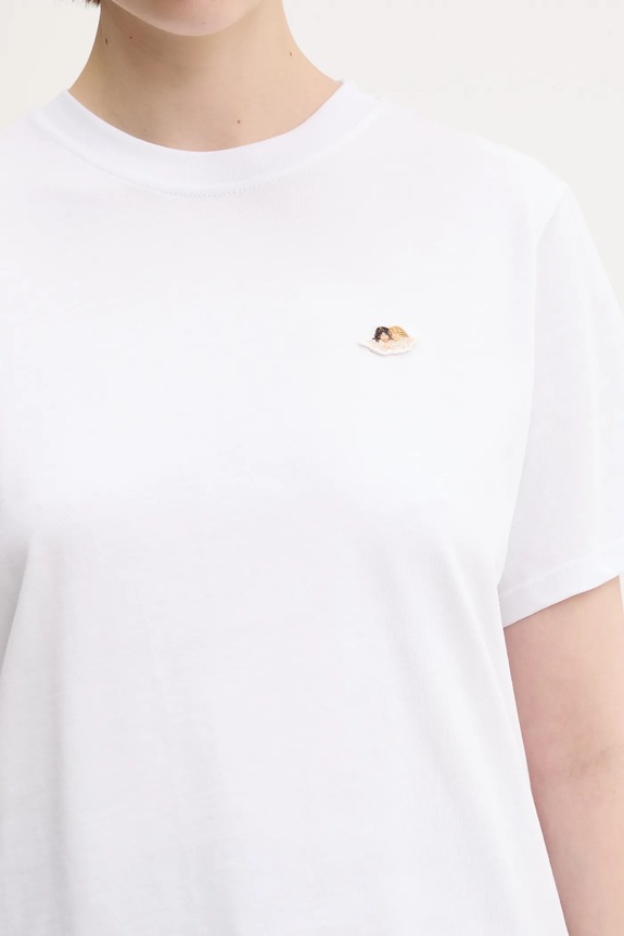 Fiorucci t-shirt in cotone Angel Patch Slim Fit bianco W02SPTSH101CJ01WH01