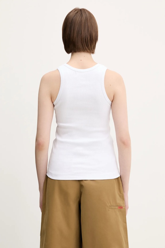 Oblečenie Bavlnený top Fiorucci Angel Patch Ribbed Tank W02SPTTA324CJ01WH01 biela