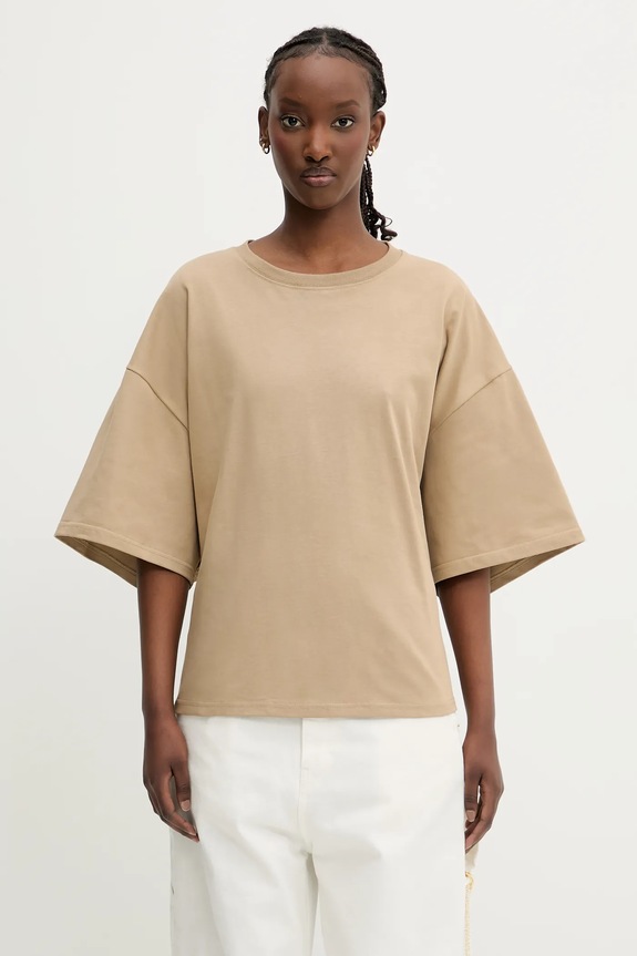 DARKPARK t-shirt in cotone Doyle rilassato beige WJE07.JSW07