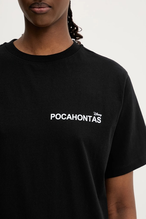 Coperni x Disney t-shirt bawełniany Pocahontas czarny DJS03F5036POC