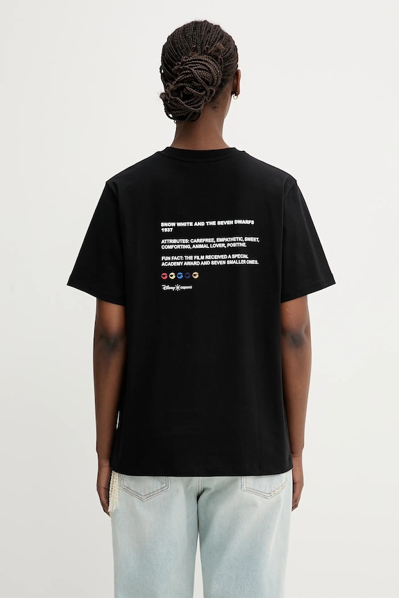 Coperni x Disney cotton t-shirt Snow White Planet friendly black DJS03F5036SNO