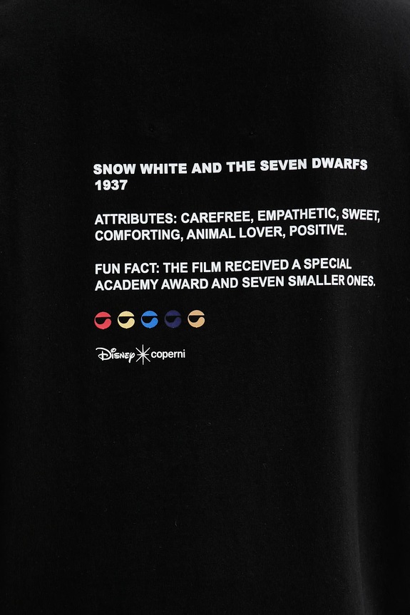 Coperni x Disney cotton t-shirt Snow White DJS03F5036SNO black