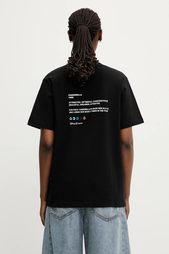 Coperni x Disney cotton t-shirt Cinderella Planet friendly black DJS03F5036CIN