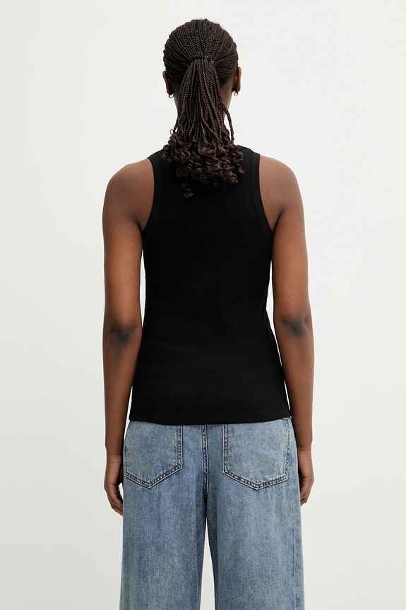 Abbigliamento Coperni top in cotone Rib Logo Tank COPJS12F5033 nero