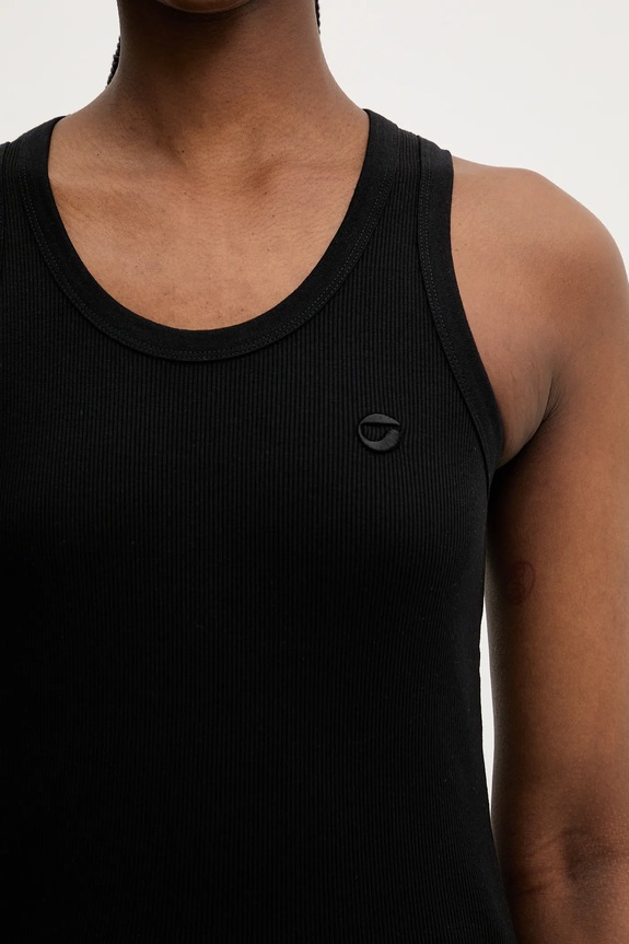Bavlnený top Coperni Rib Logo Tank čierna COPJS12F5033
