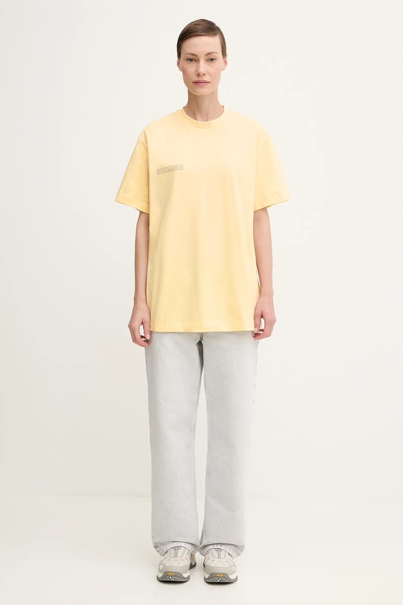 Pangaia cotton t-shirt Midweight T-shirt 10000287. yellow