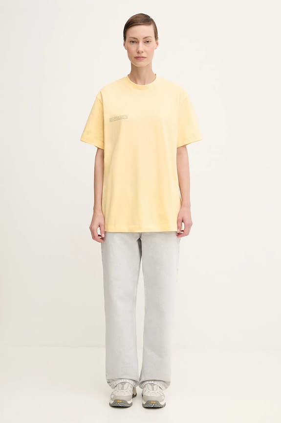 Pangaia cotton t-shirt Midweight T-shirt 10000287. yellow