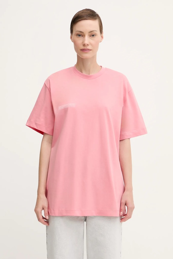 Bavlnené tričko Pangaia Midweight T-shirt regular ružová 10000287.