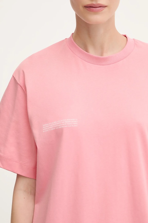 Bavlnené tričko Pangaia Midweight T-shirt ružová 10000287.