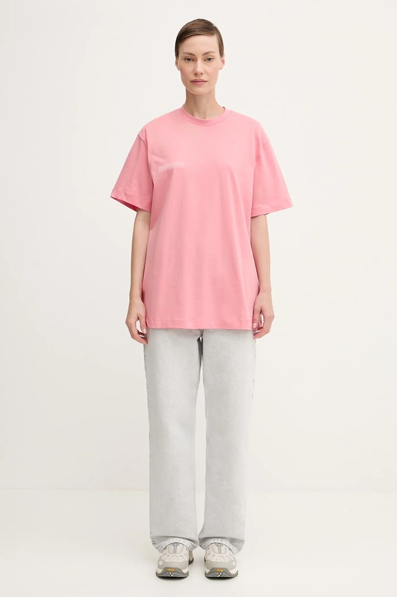 Bavlnené tričko Pangaia Midweight T-shirt 10000287. ružová