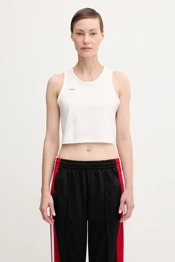 Top Pangaia Cotton-Stretch Tank Top βαμβάκι λευκό 10002428