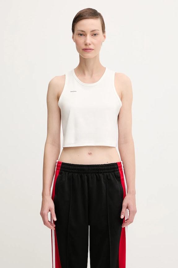 Top Pangaia Cotton-Stretch Tank Top βαμβάκι λευκό 10002428