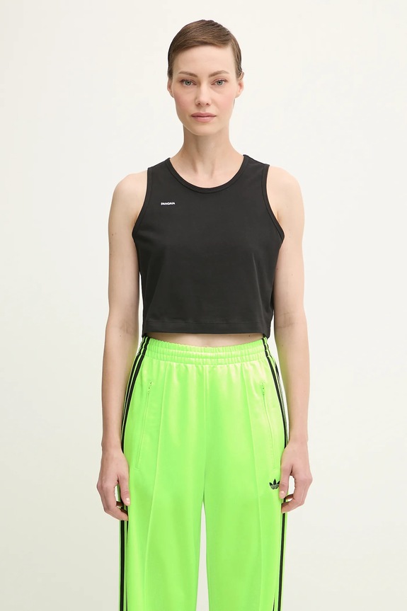 Топ Pangaia Cotton-Stretch Tank Top памук черен 10002428