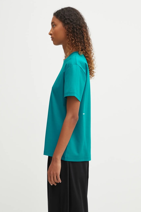 Βαμβακερό μπλουζάκι Pangaia DNA Interlock T-Shirt 10002573 τιρκουάζ SS25