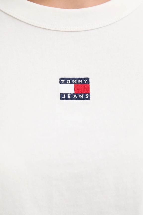 Tommy Jeans тениска от памук DW0DW22202 бежов